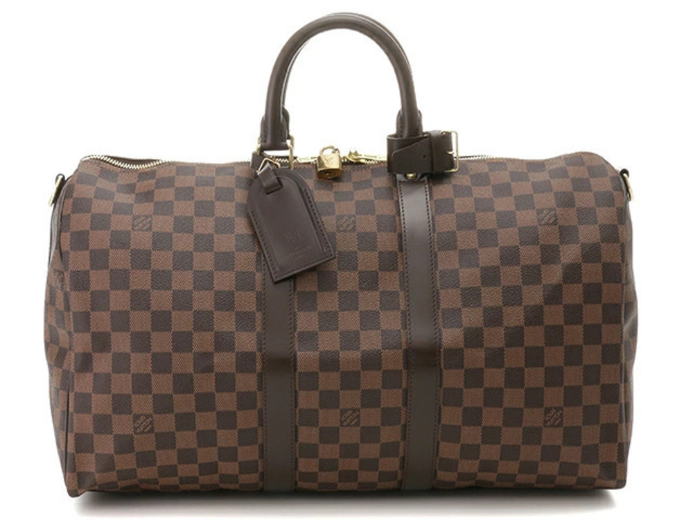 LOUIS VUITTON Keepall Bandouliere Boston Bag Damier M